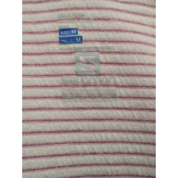 Salomon Pink Track Lightweight Wool Blend Jacket sz M Outdoor Full Zip Mock Neck - Picture 11 of 12
